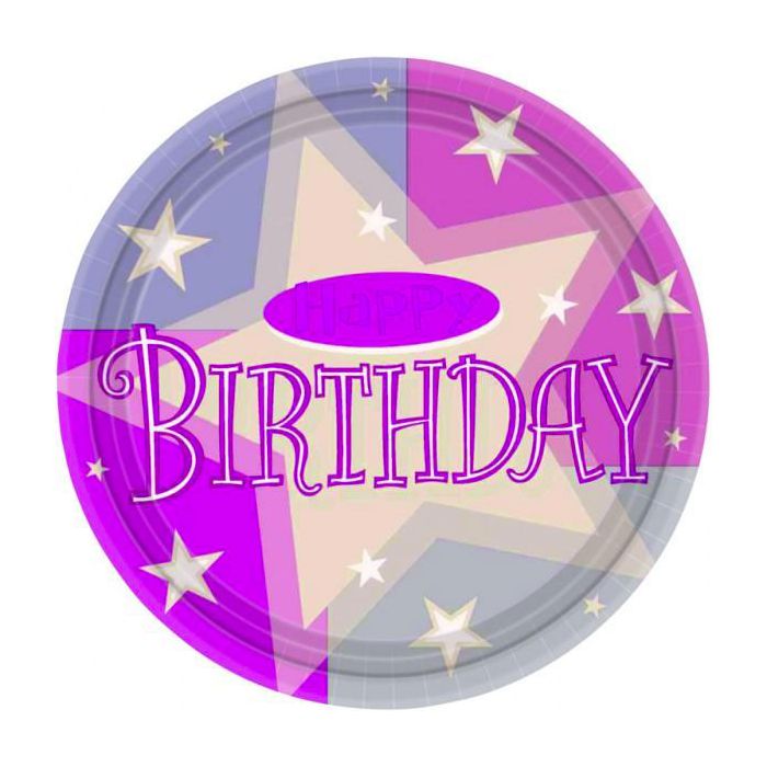 Piatti Happy Birthday Pz.8 Cm.22.8 main product photo