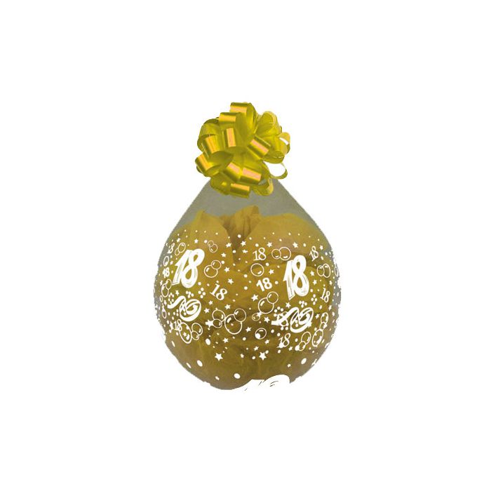 Palloncini 18 Anni (18") Pz.25 Colore Crystal Trasparente 390 Stampa Bianca Cm.50 main product photo