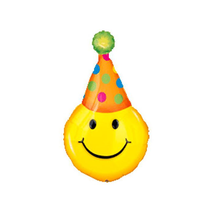 Palloncini Smile Con Cappello Pz.1 Mylar Sagomato Cm.56 X Cm.99 main product photo