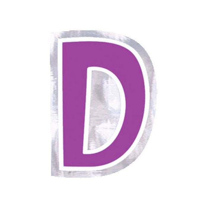 Adesivo Lettera D (48 pz) Multicolor - Sticker Palloncini Anagram main product photo