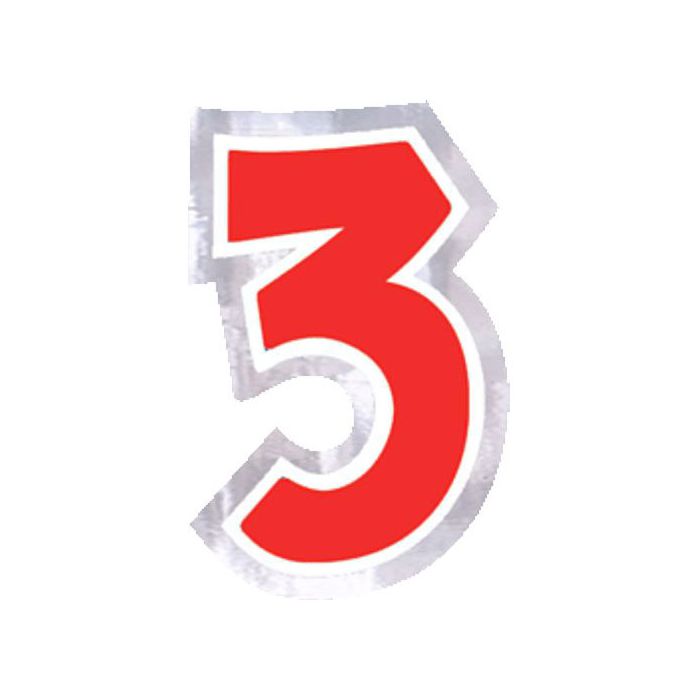 Adesivo Numero 3 (48 pz) Multicolor - Sticker Palloncini Anagram main product photo