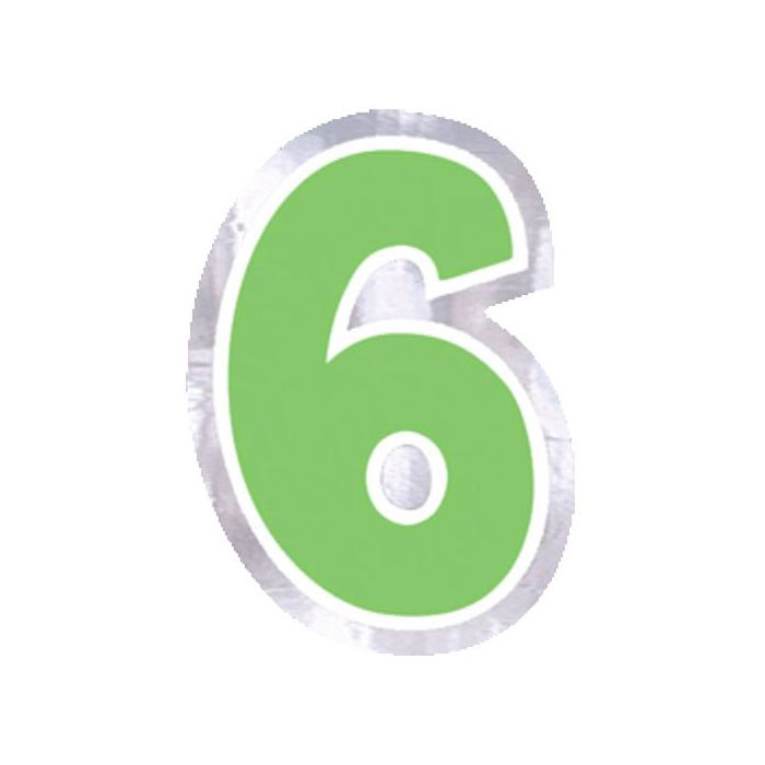 Adesivo Numero 6 (48 pz) Multicolor - Sticker Palloncini Anagram main product photo
