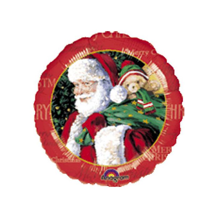 Palloncini Babbo Natale Pz.5 Mylar Mini Tondo 9" Cm.23 Da Saldare Esclusa Bacchetta main product photo
