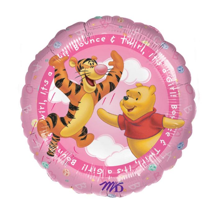 Palloncino Winnie The Pooh Girl Pz.1 Mylar Tondo 18" Cm.45 main product photo