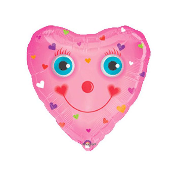 Palloncino Cuore Felice Pz.5 Mylar Cuore 32" Cm.81 main product photo