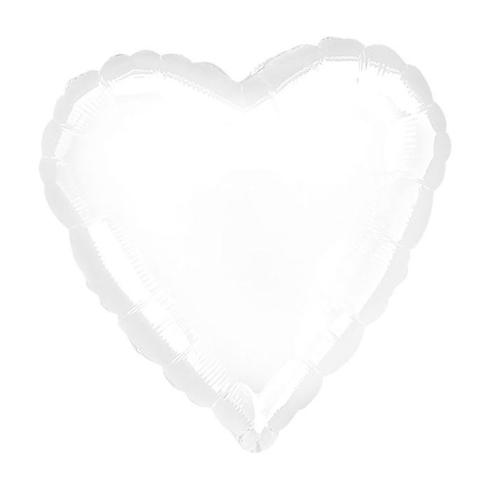 Palloncino Cuore Bianco 18" Pz.5 Mylar Cuore 18" Cm.45 main product photo