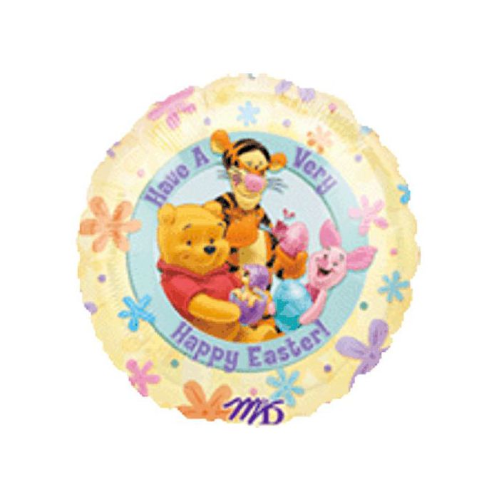 Palloncino Pooh Easter Pz.1 Mylar Tondo 18" Cm.45 main product photo