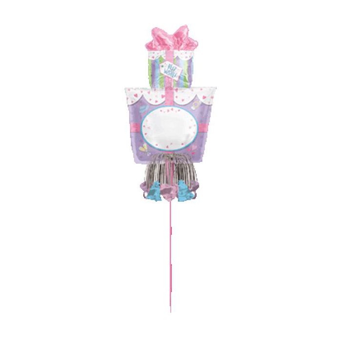 Palloncino Matrimonio Torta Pz.1 Mylar Con Stecco Cm.141 main product photo