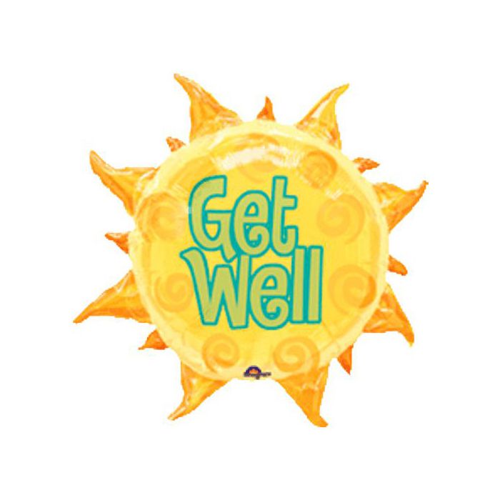 Palloncino Get Well Pz.1 Mylar Sagomato Cm.61 X 61 Imbustato Singolarmente main product photo