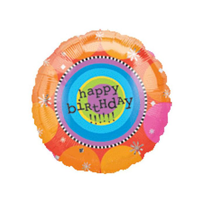 Palloncino Graphic Birthday Pz.1 Mylar Tondo 18" Cm.45 main product photo