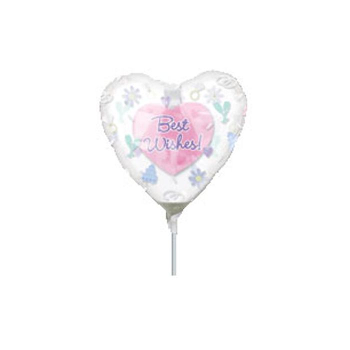 Palloncino Matrimonio Pz.5 Mylar Cuore 9" Cm.23 Insiders main product photo