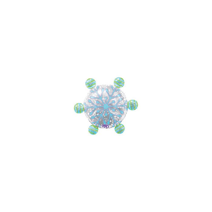 Palloncino Fiocco Di Neve Pz.5 Mylar Sagomato Cm.61 X 61 Holographic main product photo