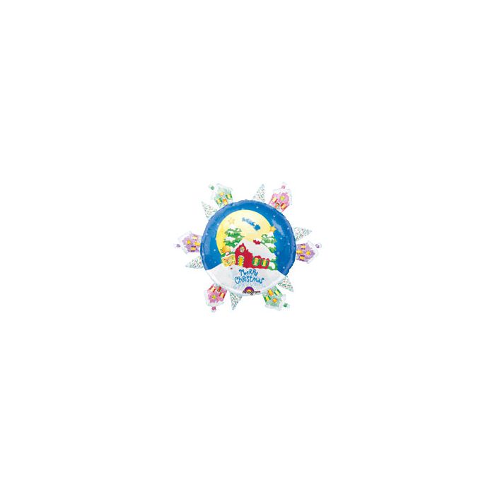 Palloncino Villaggio Natale Pz.5 Mylar Sagomato Cm.60x 60 main product photo