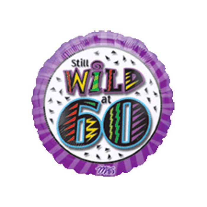Palloncino 60° Compleanno Wild Pz.1 Mylar Tondo 18" Cm.45 main product photo