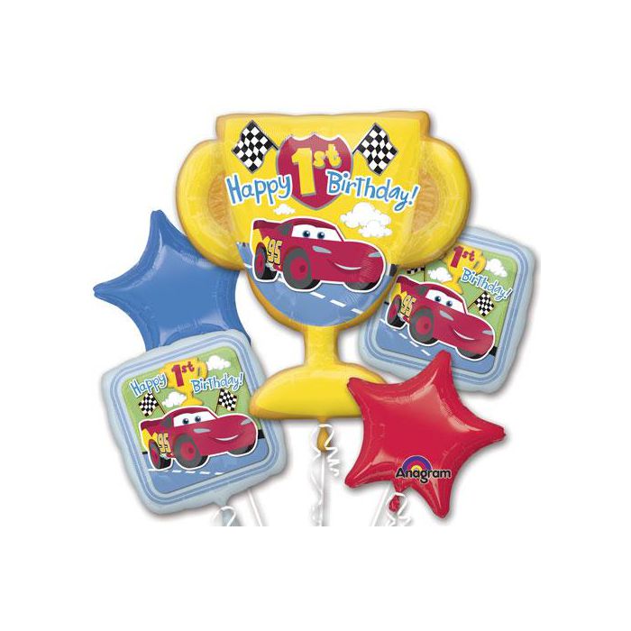 Palloncini 1° Compleanno Cars Bouquet Mylar Bouquet Pz.5 main product photo