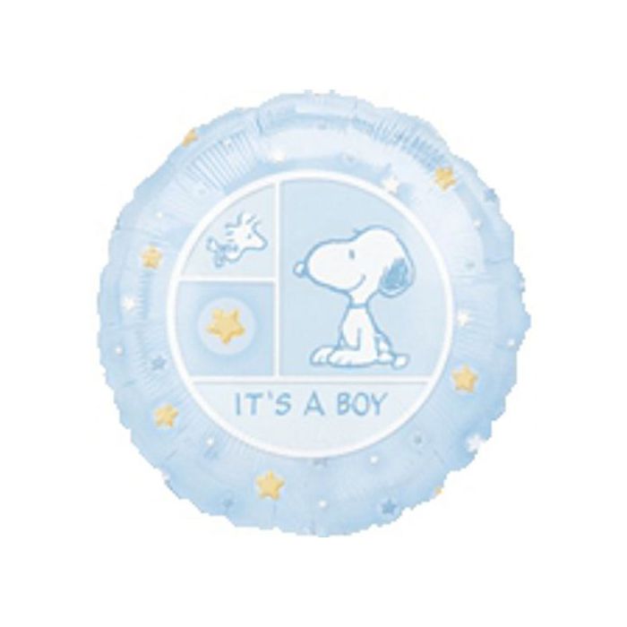 Palloncino Snoopy It's A Boy Pz.1 Mylar Tondo 18" Cm.45 main product photo