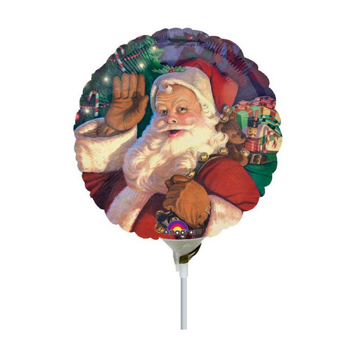 Palloncino Babbo Natale Pz.5 Mylar Mini 9" Cm.23 Da Saldare Esclusa Bacchetta main product photo