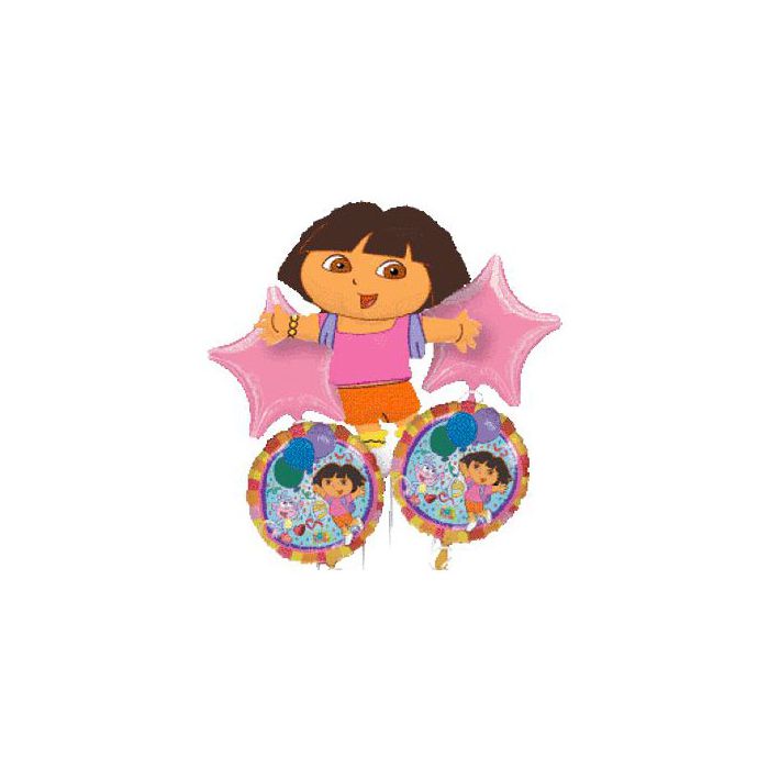 Palloncino Dora L'esploratrice Bouquet Mylar Bouquet Pz.5 main product photo