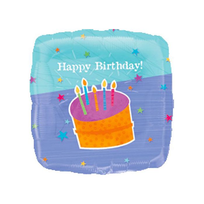 Palloncino Happy Birthday Orange Pz.1 Mylar Quadrato 32" Cm.81 main product photo
