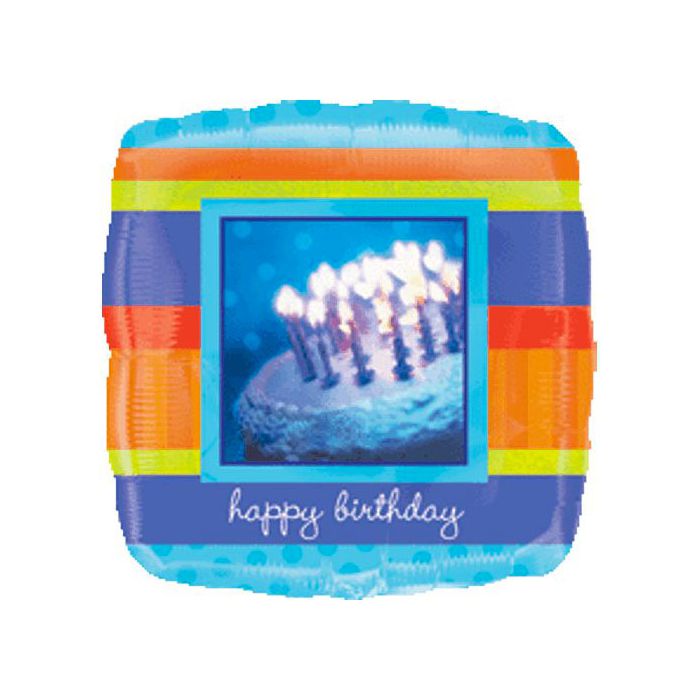 Palloncino Photographic Birthday Pz.1 Mylar Quadrato 32" Cm.81 main product photo