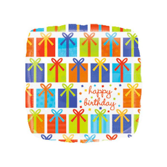 Palloncino Birthday Bows Pz.1 Mylar Quadrato 32" Cm.81 main product photo