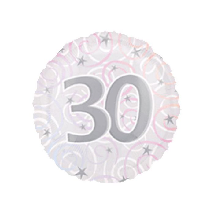 Palloncino 30° Anniversario Pz.1 Mylar Tondo 18" Cm.45 main product photo