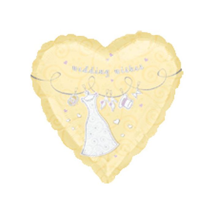 Palloncino Matrimonio Pz.1 Mylar Cuore 18" Cm.45 main product photo