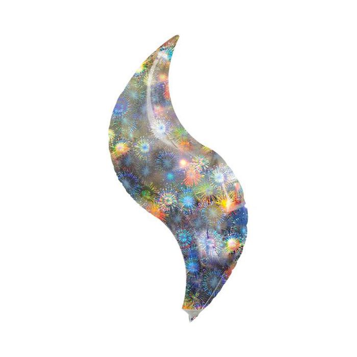 Palloncino Curve Holographic (42") Pz.3 Mylar Curva 42" Cm.107 main product photo