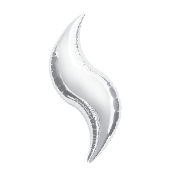 Palloncino Curve Argento (28") Pz.3 Mylar Curva 28" Cm.71 main product photo