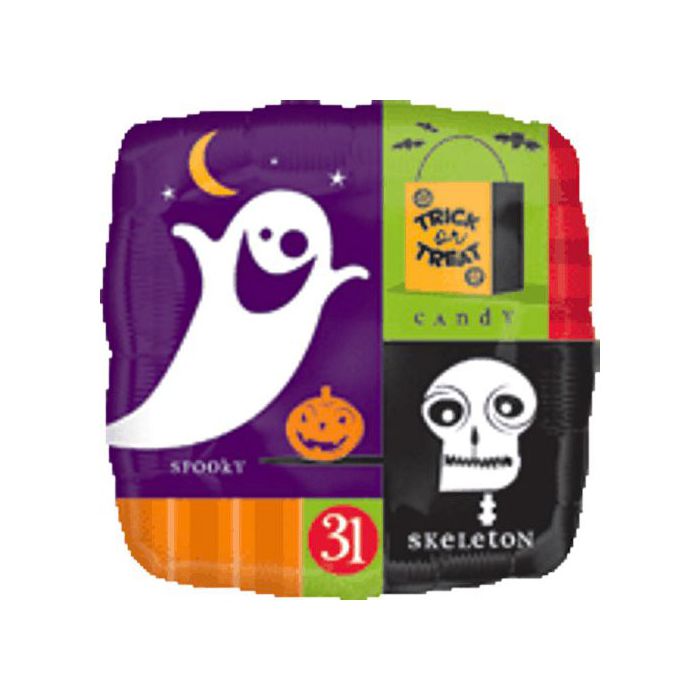 Palloncino Halloween Collage Pz.1 Mylar Quadrato 18" Cm.45 main product photo