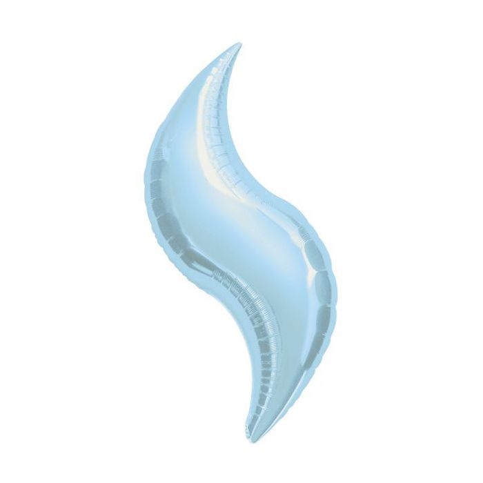 Palloncino Curve Azzurro (15") Pz.5 Mylar Curva 15" Cm.38 main product photo