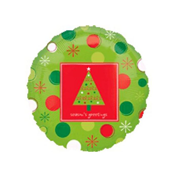 Palloncino Natale Pois Pz.1 Mylar Tondo 18" Cm.45 main product photo