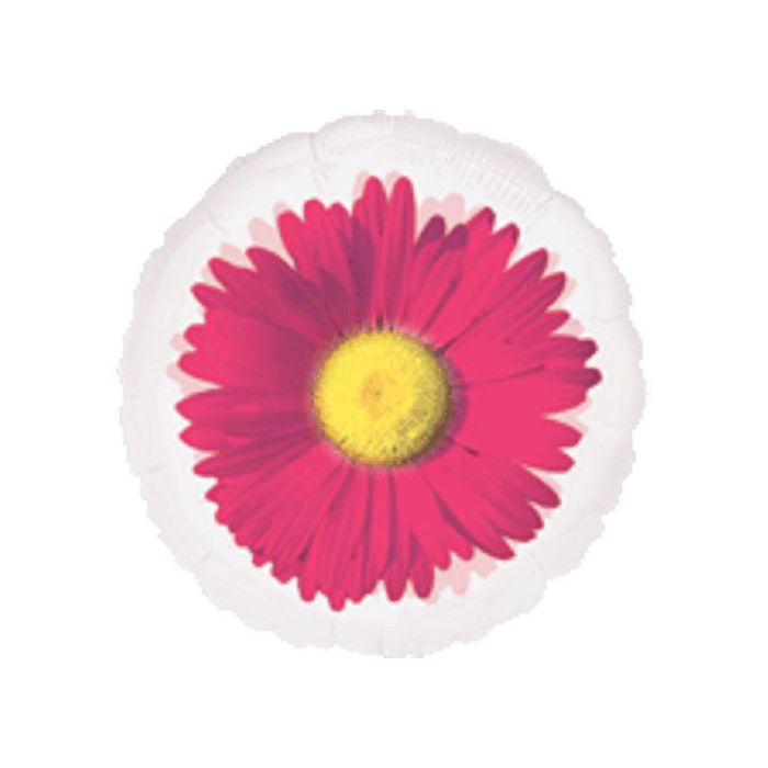 Palloncino Fiore Pink Daisy Pz.1 Mylar Tondo 18" Cm.45 Magic Colors main product photo