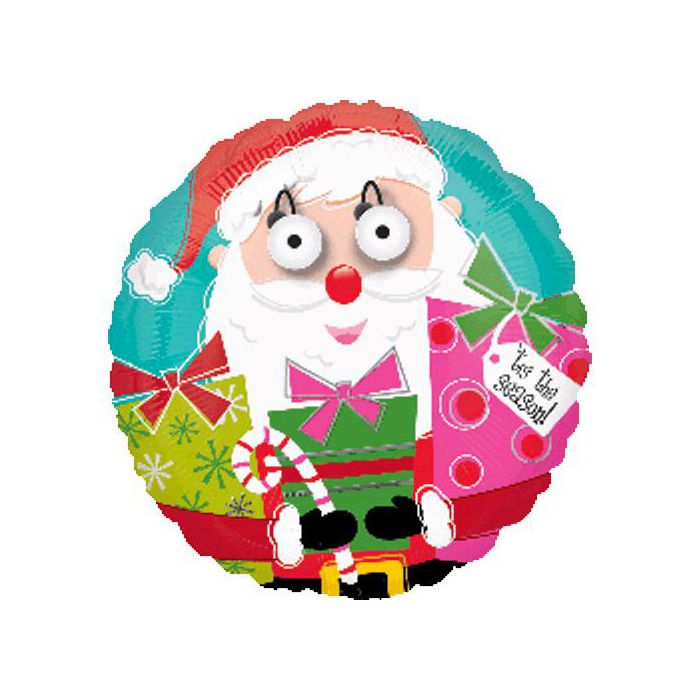 Palloncino Babbo Natale Pz.1 Mylar Tondo 18" Cm.45 main product photo