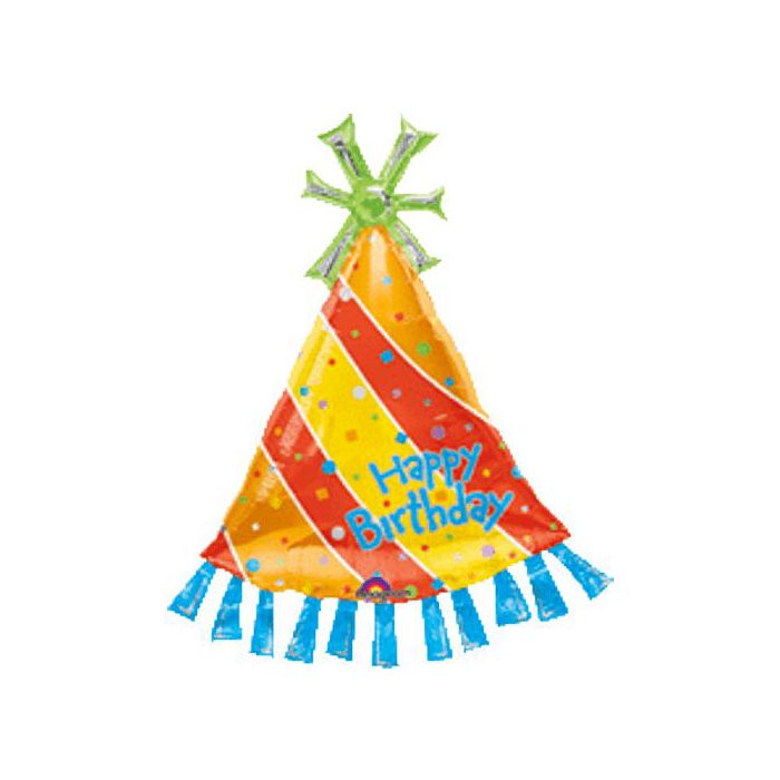 Palloncino Polka Dot Party Hat Pz.1 Mylar Sagomato Cm.89 X Cm.64 main product photo