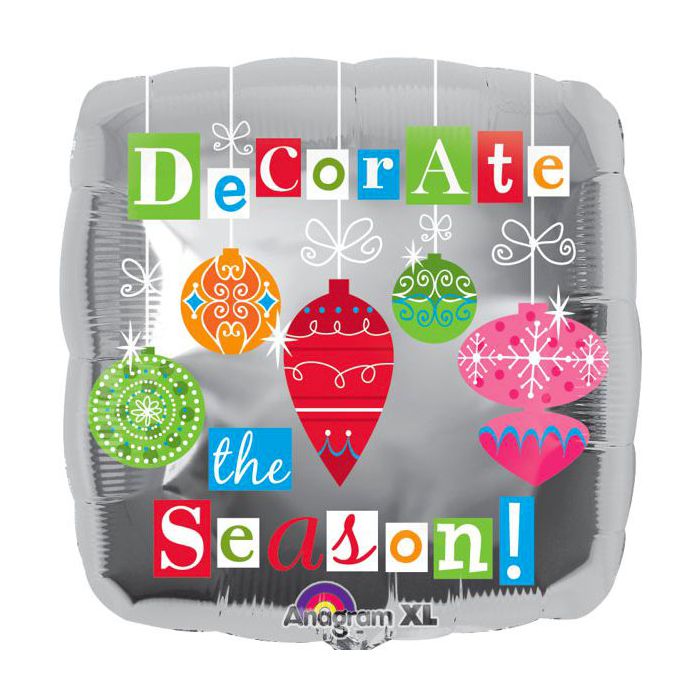 Palloncino Decorazioni Natale Pz.1 Mylar Quadrato 18" Cm.45 main product photo