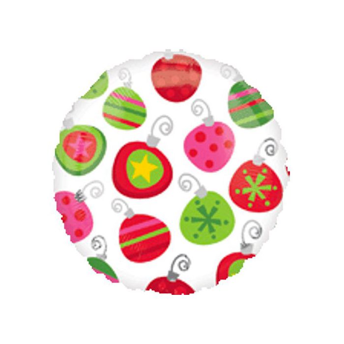 Palloncino Ornamenti Natale Pz.1 Mylar Tondo 18" Cm.45 main product photo
