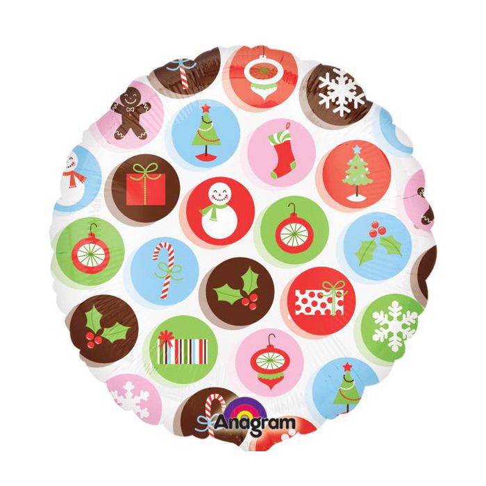 Palloncino Icone Di Natale Pz.1 Mylar Tondo 18" Cm.45 main product photo