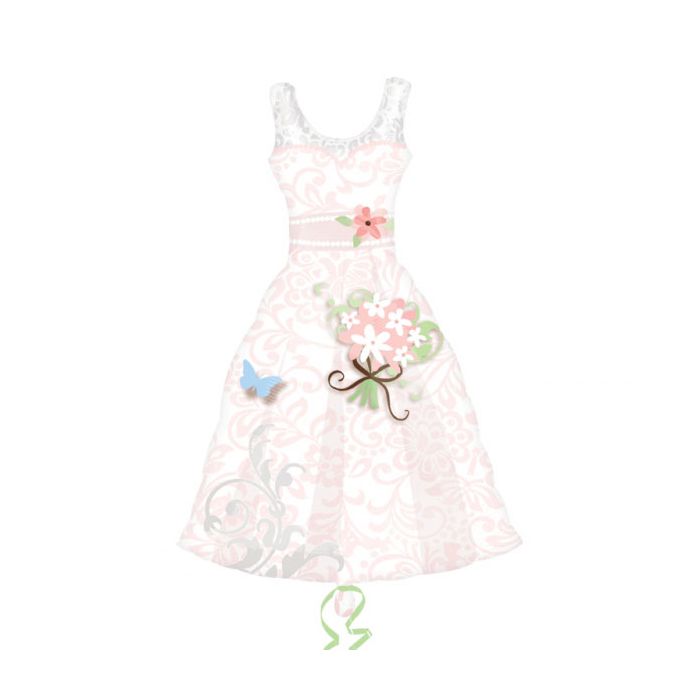 Palloncino Matrimonio Vestito Sposa Pz.1 Mylar Sagomato Cm.61 X Cm.91 main product photo