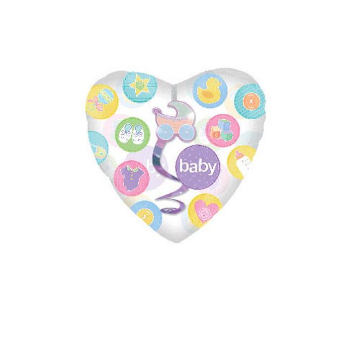 Palloncino Nascita New Baby Pz.1 Cuore Insiders P70 Con Pendante Interno Cm.75 main product photo