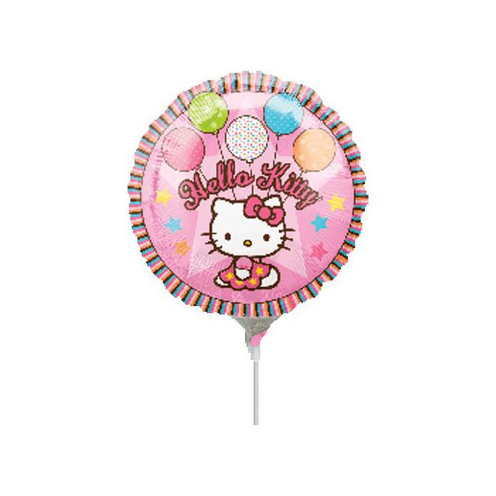 Palloncino Hello Kitty Balloons Pz.5 Mylar Mini 9" Cm.23 Da Saldare Esclusa Bacchetta main product photo