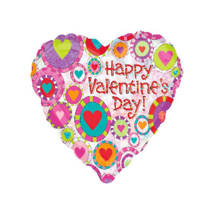 Palloncino San Valentino Pz.1 Mylar Cuore 18" Cm.45 Dazzler main product photo