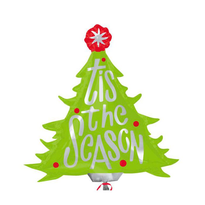 Palloncino Albero Di Natale Pz.1 Mylar Sagomato Cm.86 X 84 main product photo