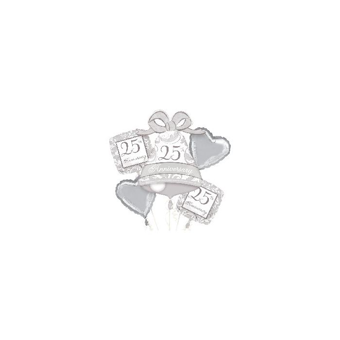 Palloncino 25° Anniversario Bouquet Mylar Bouquet Pz.5 main product photo
