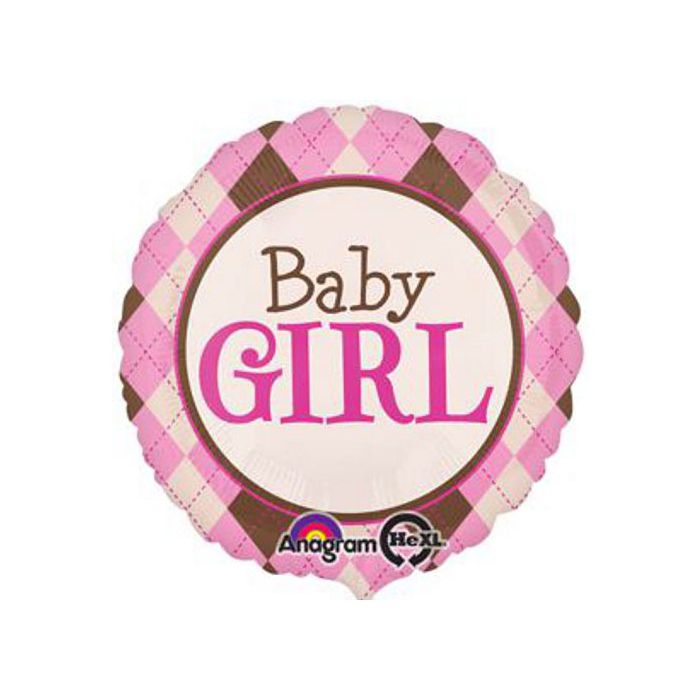 Palloncini Nascita Bambina Pz.1 Mylar Tondo 18" Cm.45 main product photo