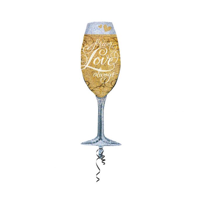 Palloncini Calice Champagne Pz.1 Mylar Sagomato Cm.35 X Cm.h.96 main product photo