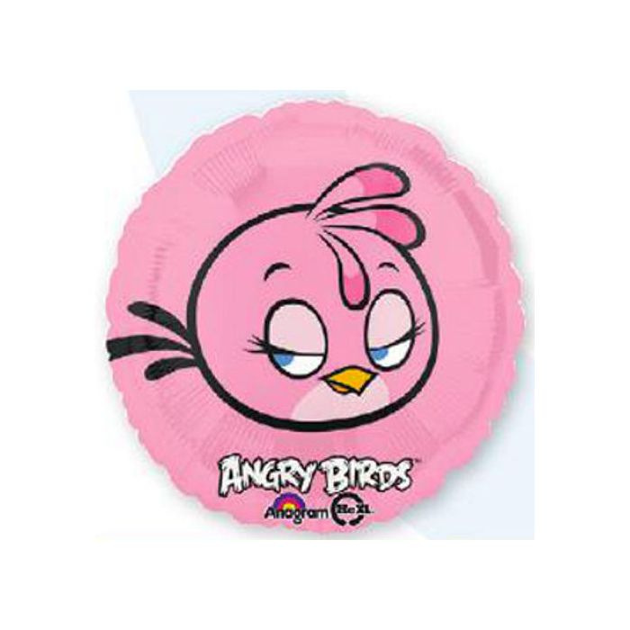 Palloncini Angry Birds Pink Bird Pz.1 Mylar Tondo 18" Cm.45 main product photo