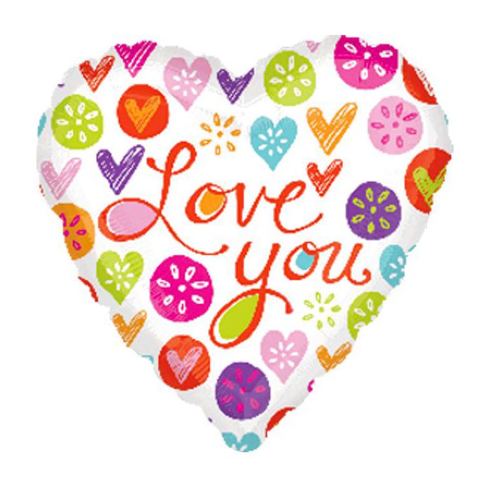 Palloncini Love You Pz.1 Mylar Cuore 18" Cm.45 main product photo