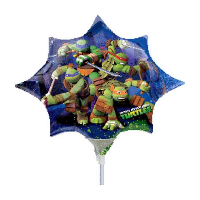 Palloncini Tartaruga Ninja Pz.5 Mylar Mini Shape Da Saldare Esclusa Bacchetta main product photo