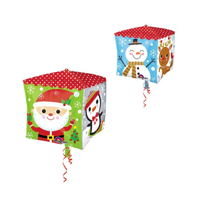 Palloncini Natale Cubo Pz.1 Mylar Cubo Cm.38 X Cm.h.38 main product photo